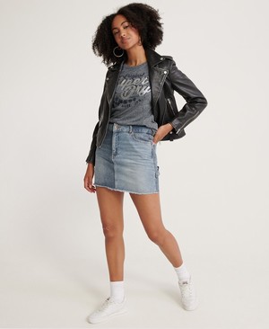 Superdry Original Mock Sequin Női Pólók Szürke | HQNKT8931